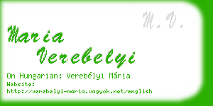 maria verebelyi business card