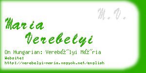 maria verebelyi business card